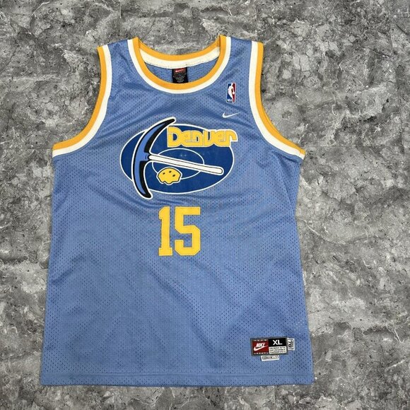 VINTAGE NBA Nike Team Carmelo Anthony Denver Nuggets Jersey Rewind #15 XL +2 - Picture 1 of 7